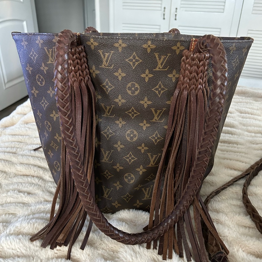 Louis Vuitton Dark Brown Monogram Fringe Tote